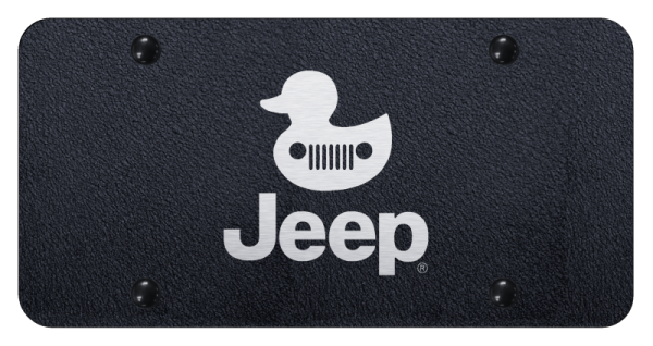 Rugged Black Laser Etched JEEP Grille Duck License Plate
